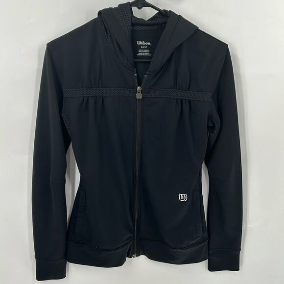 Wilson Women's Black Activewear Zip Hoodie Size Small - Picture 1 of 13